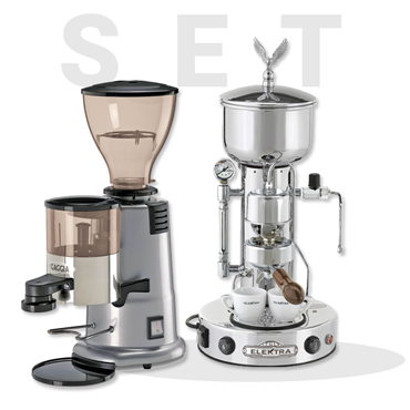 Elektra Semiautomatica SXC Chrome AND GAGGIA MD58 Coffee Grinder