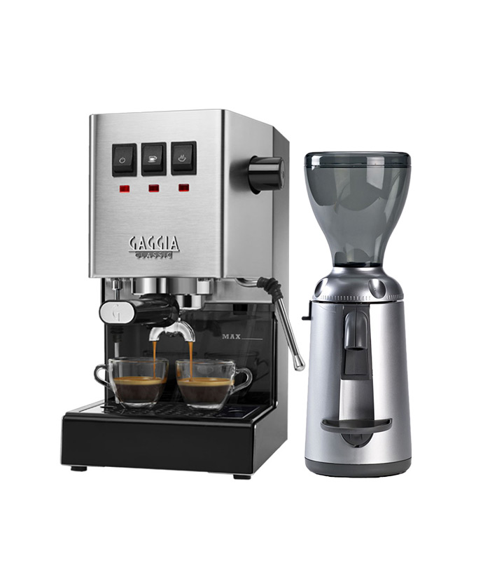 Gaggia Classic Evo Pro & Nuova Simonelli Grinta Chrome AMMT