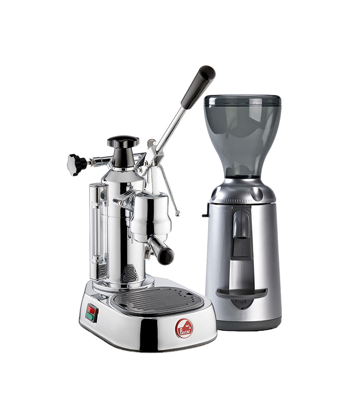 La Pavoni EL Europiccola LPLELQ01EU & Nuova Simonelli Grinta Chrome AMMT