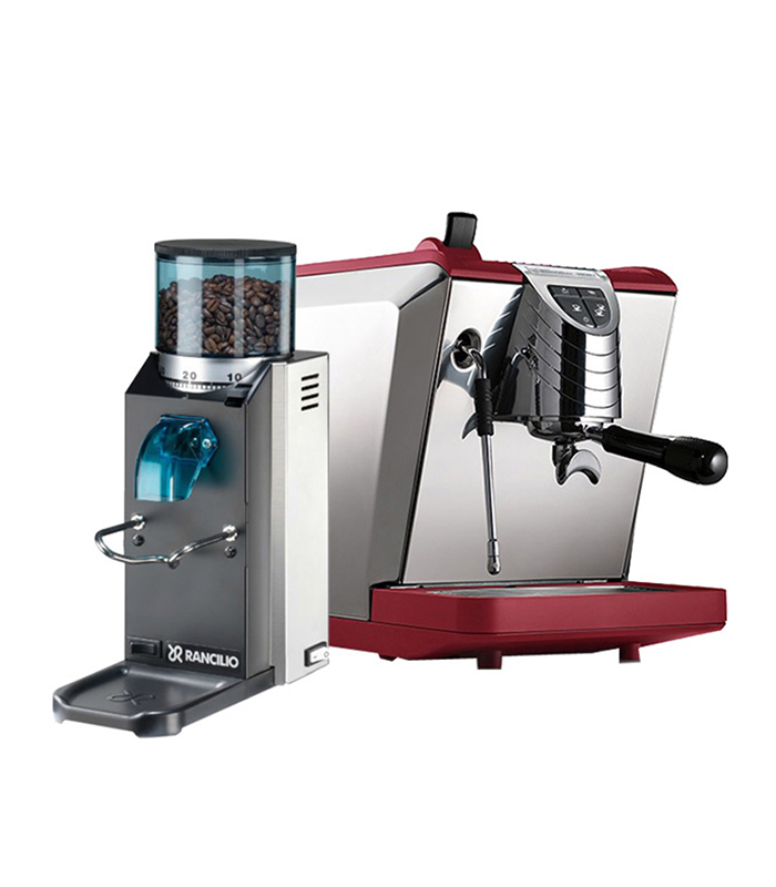 Nuova Simonelli Oscar 22 New version Red & Rancilio Rocky SD