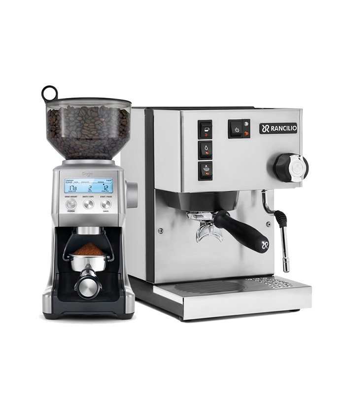 Rancilio Silvia V6 E & Sage the Smart Grinder Pro