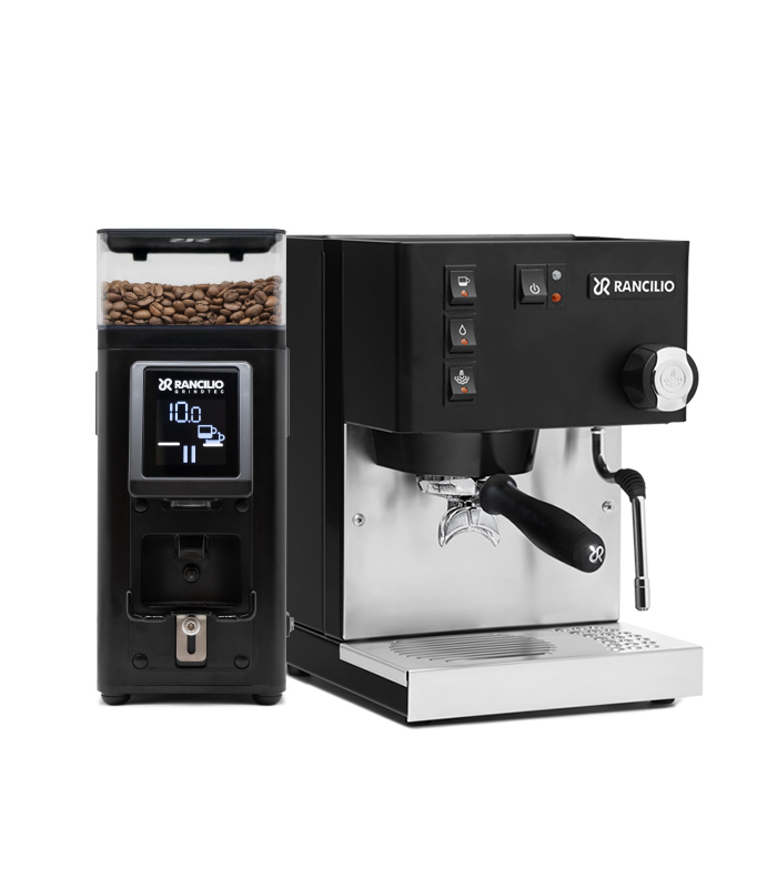 Rancilio Silvia V6 Black E & Rancilio Stile Black