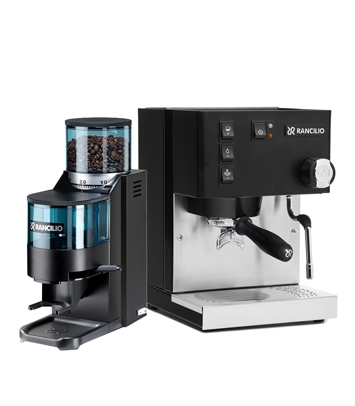 Rancilio Silvia V6 Black & Rancilio Rocky D Black