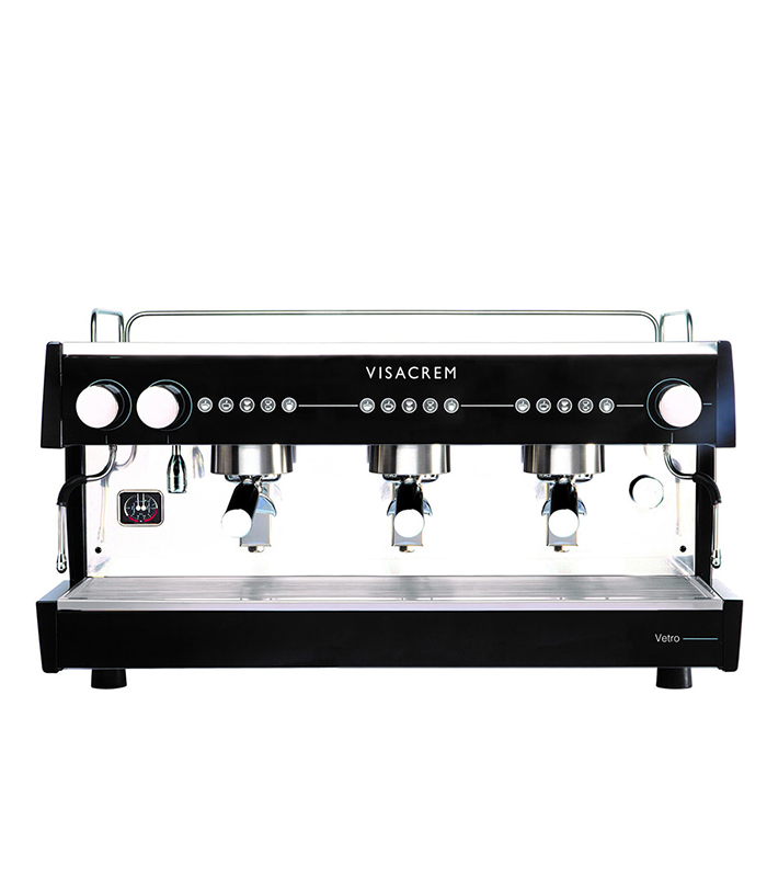 Visacrem Vetro Electronic 3 Groups Black